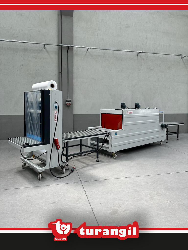 TGS80L YARI OTOMATİK 80X50X200 TÜNELLİ POLİETİLEN LONG SHRİNK AMBALAJ MAKİNESİ	