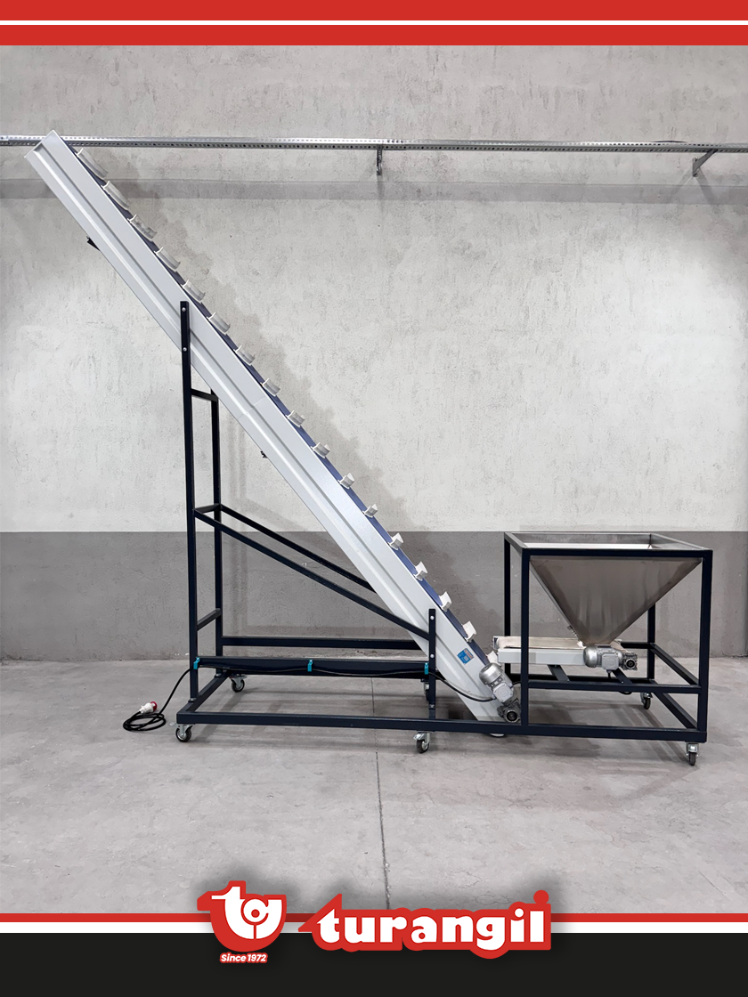 TGTKSHE400-40 PVC KAYIŞLI 4000X400MM DİKEY PAKETLEME OTOMATİK BESLEME MAKİNE KONVEYÖRÜ