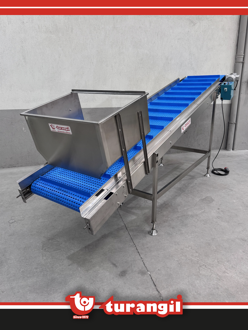 TGTKSMBR400-80 MODÜLER BANTLI 4000X800MM RAMPA TAŞIMA AKTARMA KONVEYÖRÜ