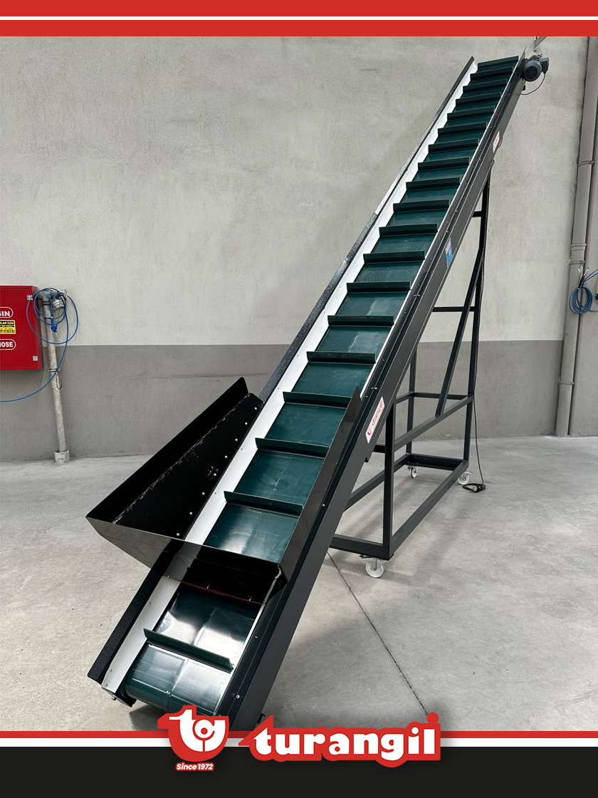 TGTKSHD600-150 PVC KAYIŞLI 6000X150MM HAZNELİ DÖKME ÜRÜN AKTARMA KONVEYÖRÜ