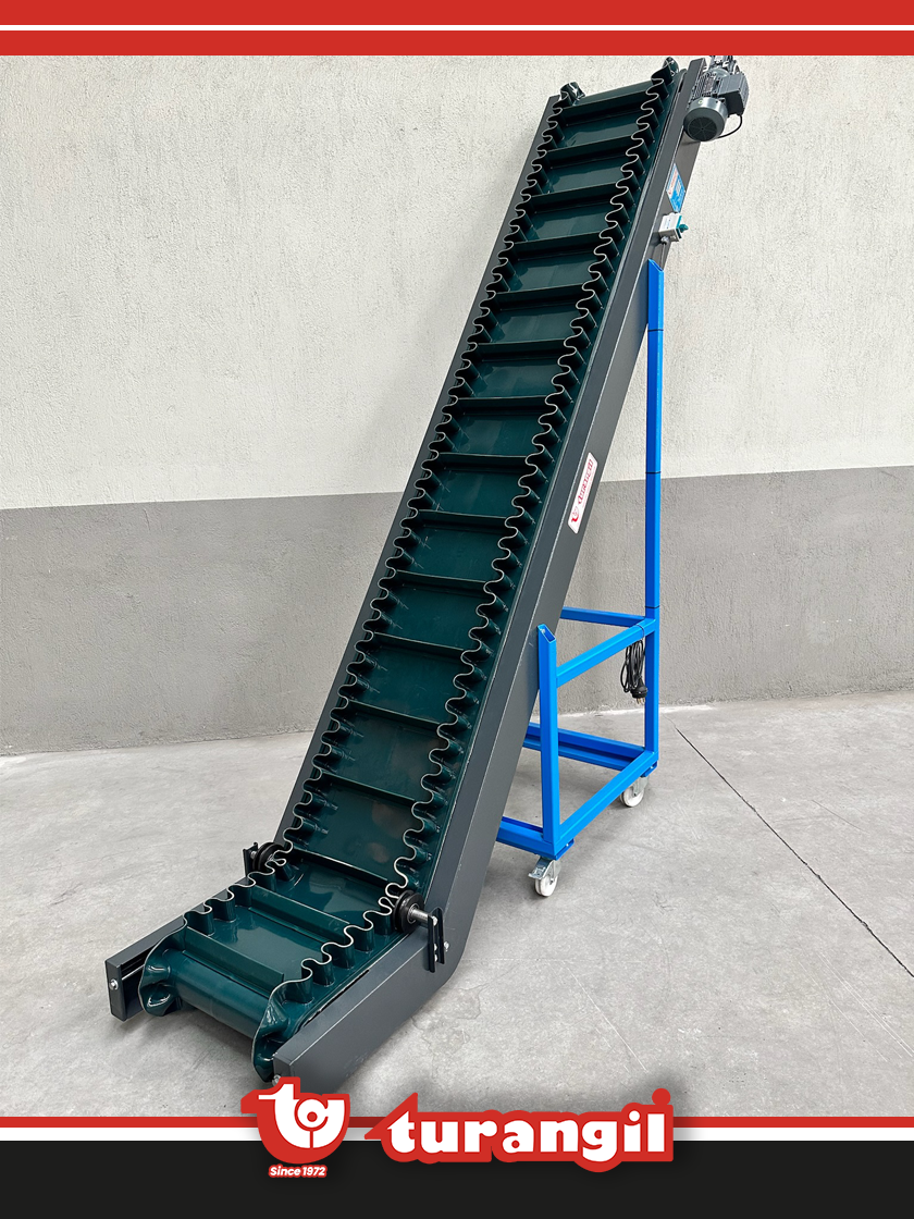 TGTKSL250-40 PVC KAYIŞLI 2500X400MM L TİPİ AKTARMA YÜKLEME KONVEYÖRÜ