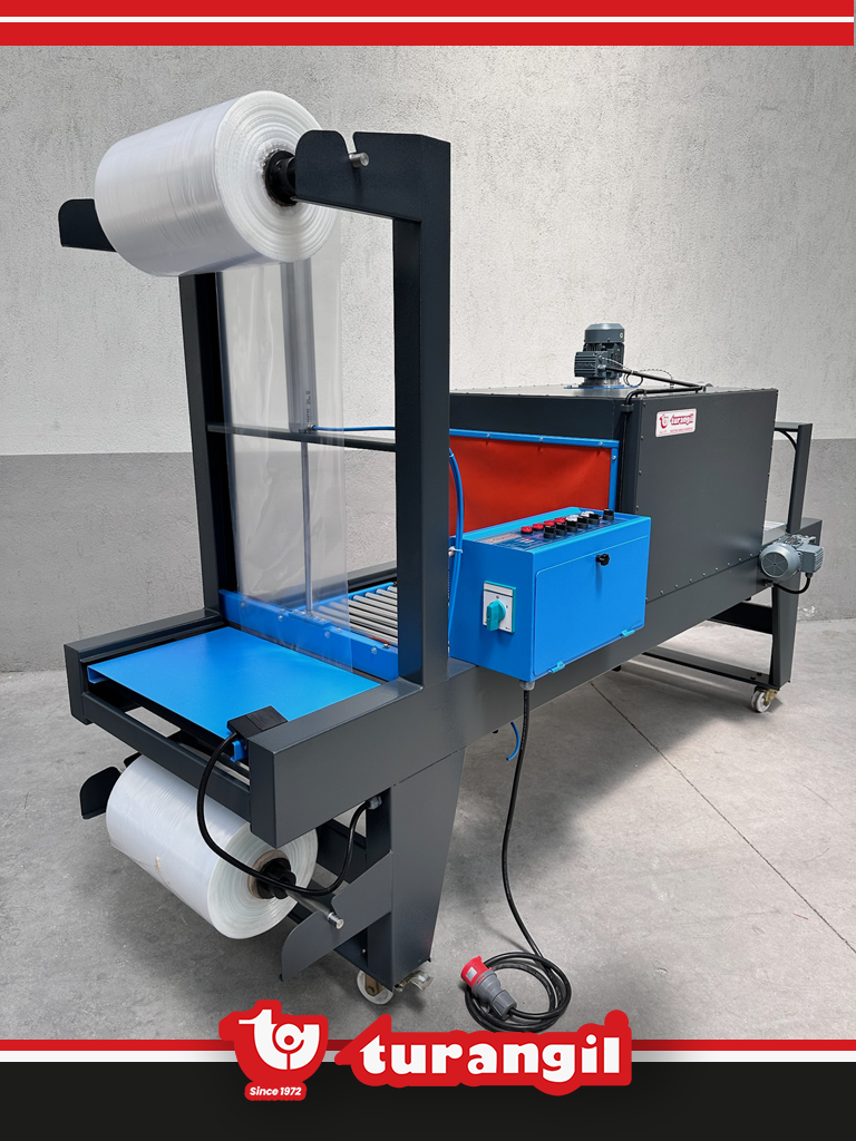 TGS60C YARI OTOMATİK 60X50X100 TÜNELLİ POLİETİLEN COMPACT SHRİNK AMBALAJ MAKİNESİ	