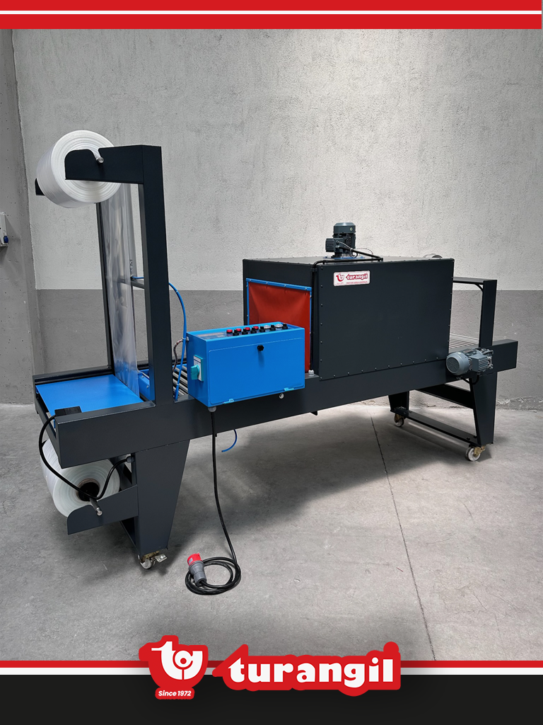 TGS60C YARI OTOMATİK 60X50X100 TÜNELLİ POLİETİLEN COMPACT SHRİNK AMBALAJ MAKİNESİ	