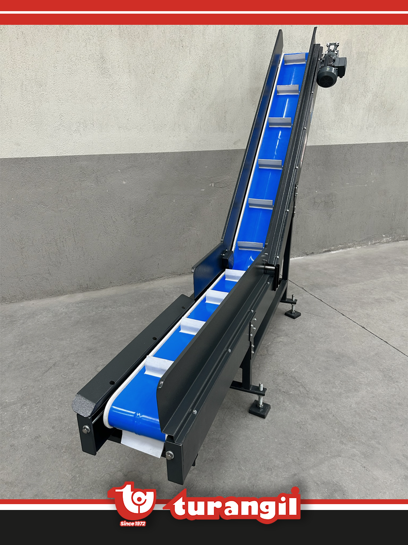 TGTKSL250-40 PVC KAYIŞLI 2500X400MM L TİPİ AKTARMA YÜKLEME KONVEYÖRÜ