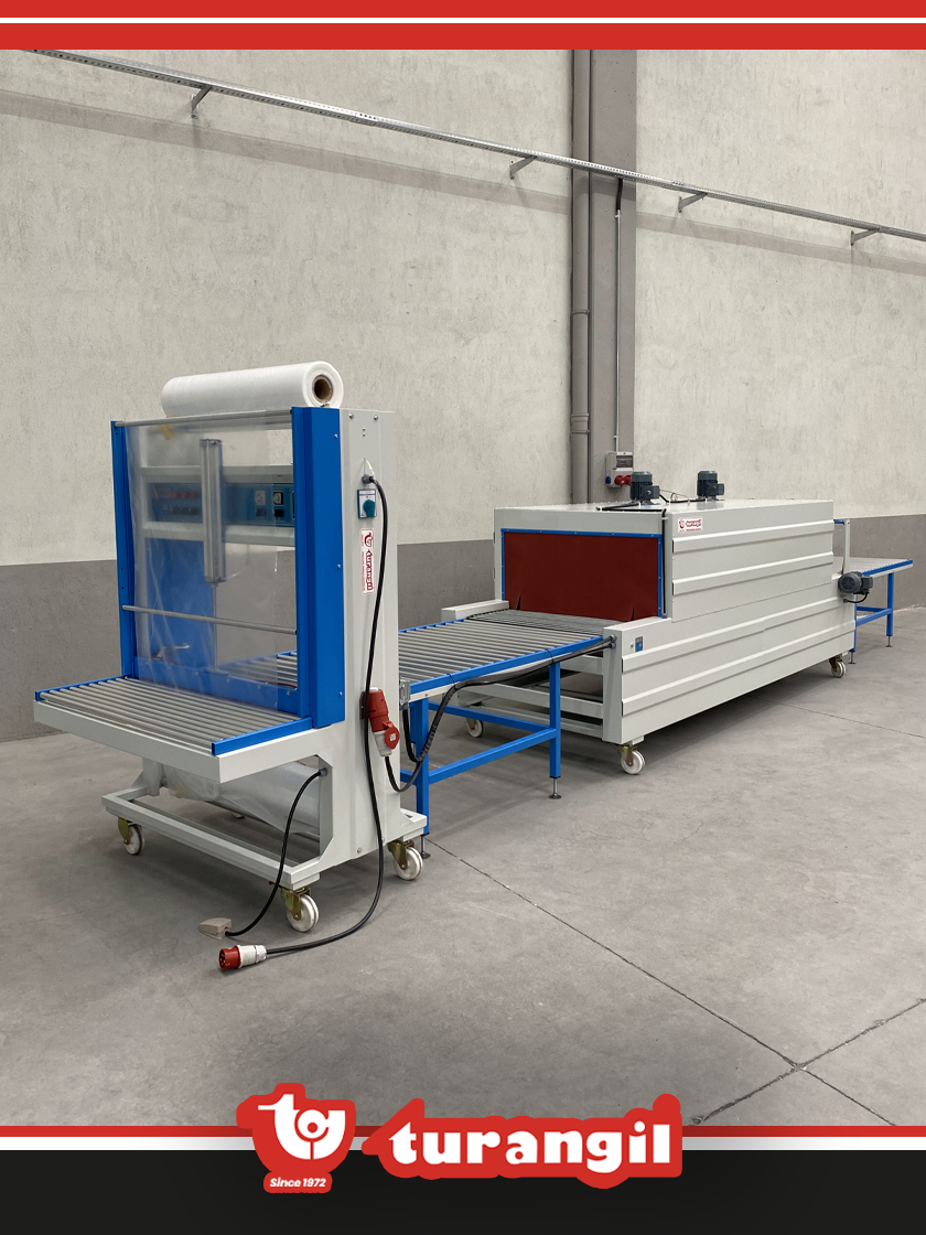 TGS100EXT YARI OTOMATİK 100X50X250 TÜNELLİ POLİETİLEN EXTENDED SHRİNK AMBALAJ MAKİNESİ