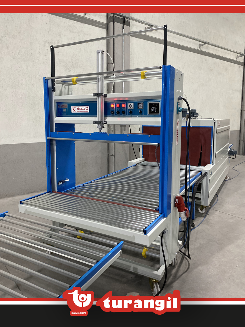 TGS120L YARI OTOMATİK 120X50X200 TÜNELLİ POLİETİLEN LONG SHRİNK AMBALAJ MAKİNESİ