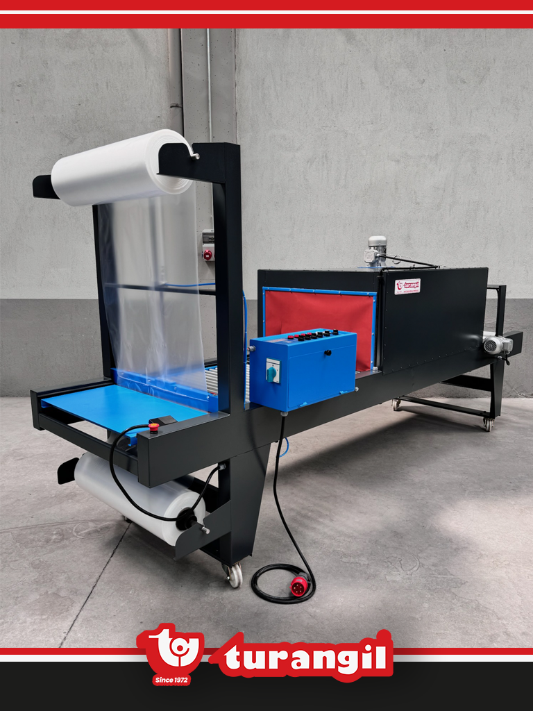 TGS80C YARI OTOMATİK 80X50X150 TÜNELLİ POLİETİLEN COMPACT SHRİNK AMBALAJ MAKİNESİ	