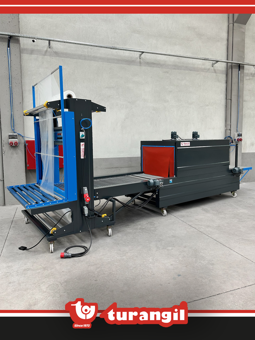 TGS120LDH YARI OTOMATİK 120X90X200 TÜNELLİ POLİETİLEN LONG DOUBLE HİGH SHRİNK AMBALAJ MAKİNESİ