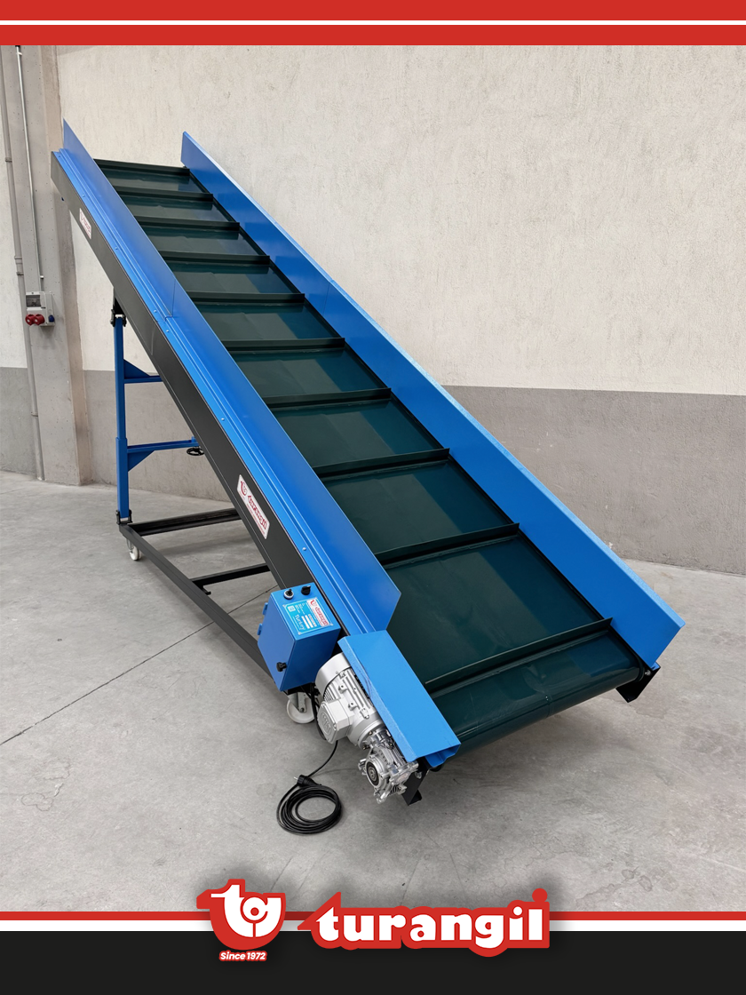 TGTKSR500-150 PVC KAYIŞLI 5000X150MM RAMPA TAŞIMA AKTARMA KONVEYÖRÜ