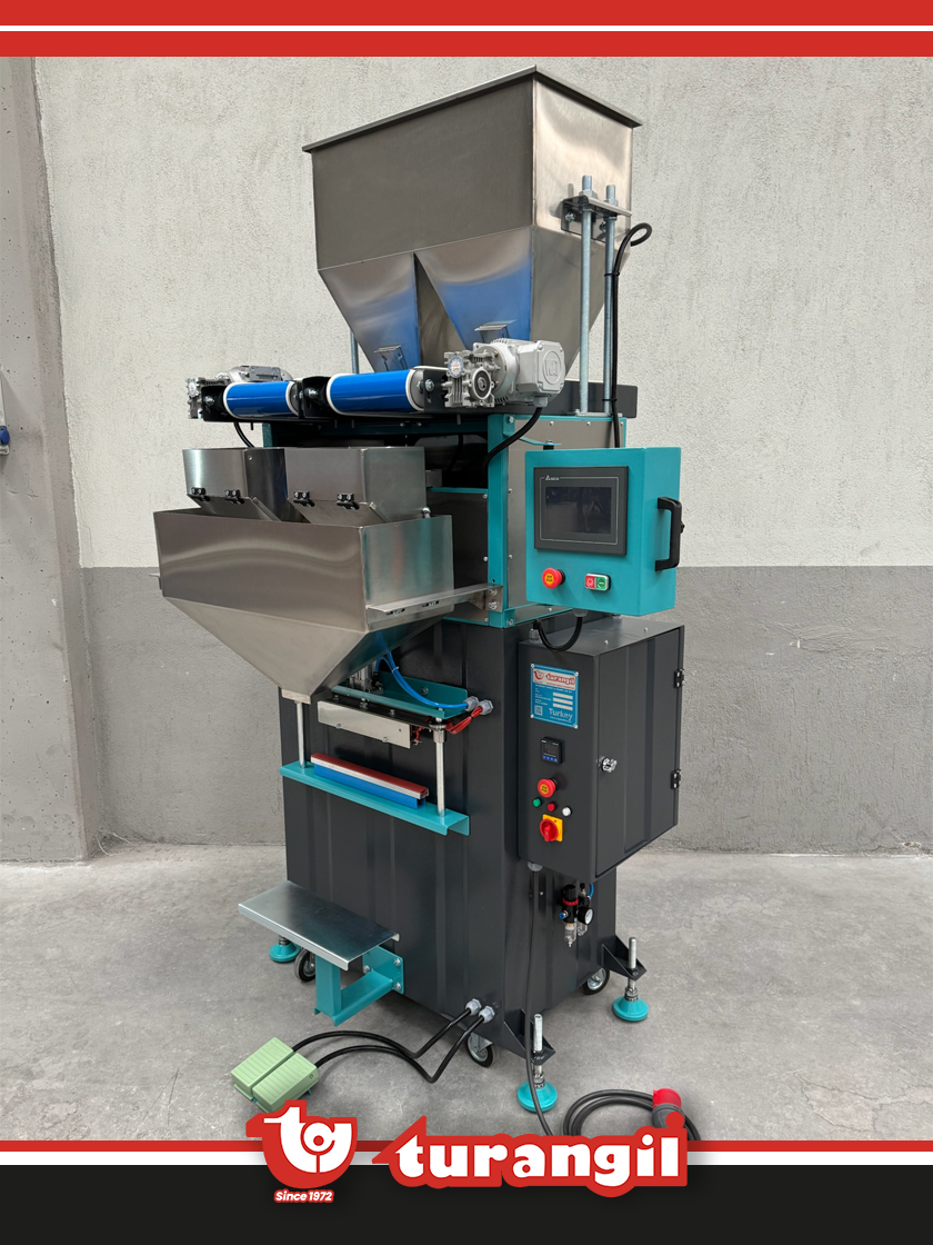 TGPD402 YARI OTOMATİK 2 TERAZİLİ TARTIM SİSTEMLİ DİKEY PAKETLEME MAKİNESİ 