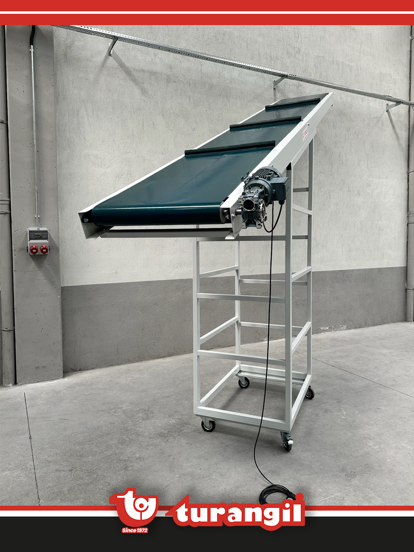 TGTKSR500-150 PVC KAYIŞLI 5000X150MM RAMPA TAŞIMA AKTARMA KONVEYÖRÜ